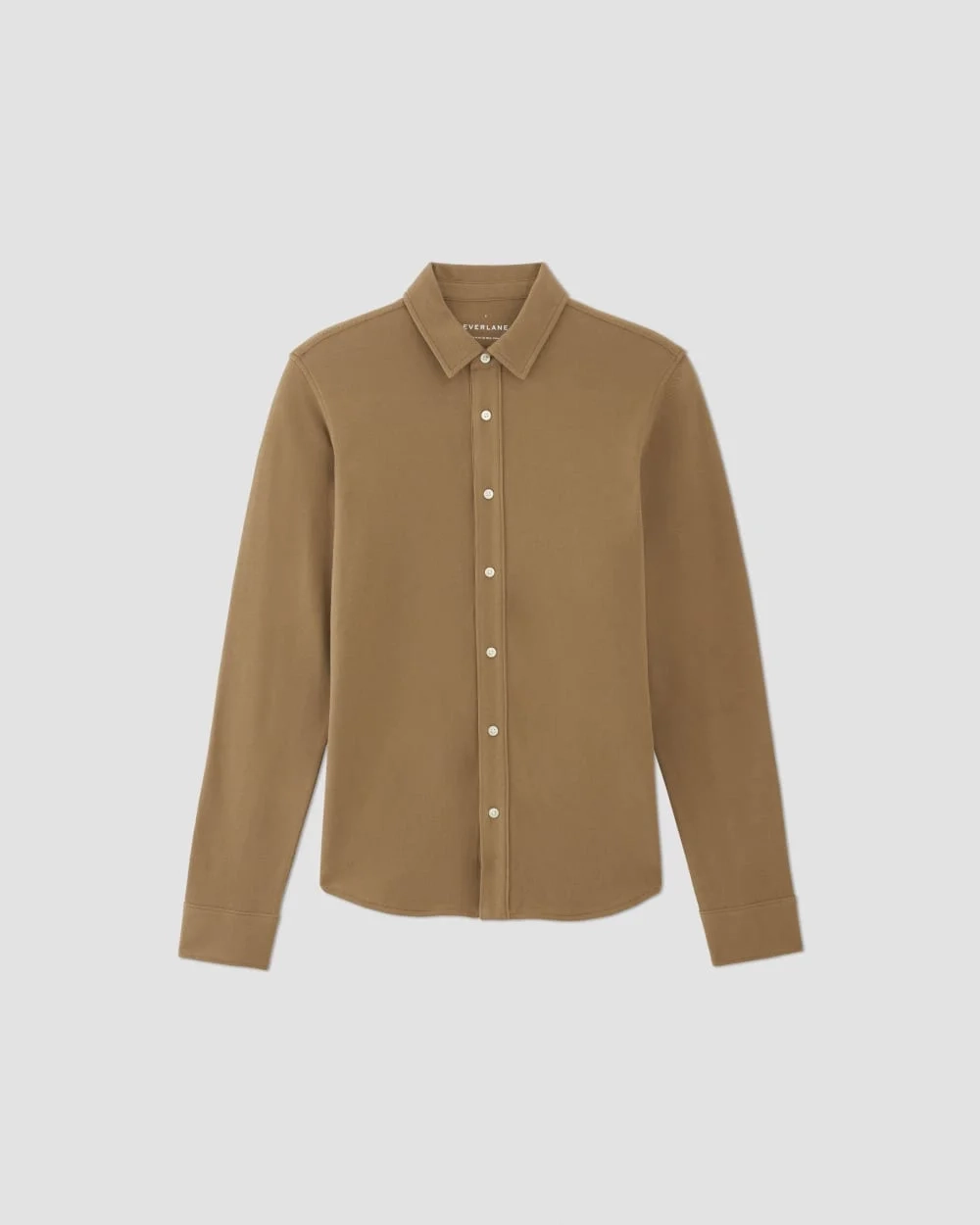 The Long-Sleeve Pique Shirt | Toasted Coconut (2)