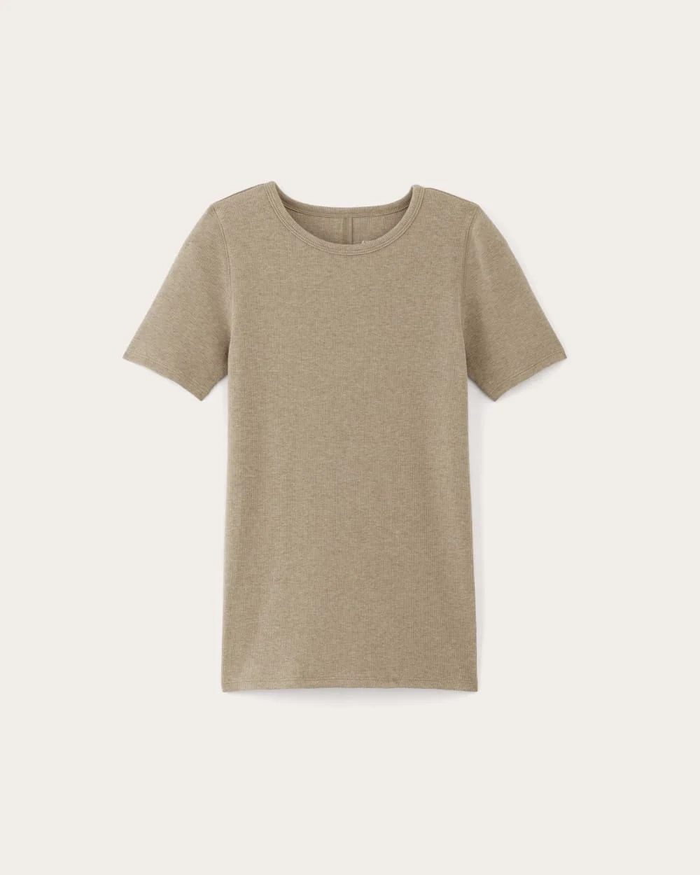 The Luxe Rib Crew | Heathered Tan (2)