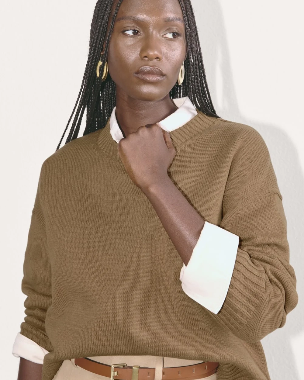 The Boxy Sweater in Everyday Cotton | Toasted Coconut (2)