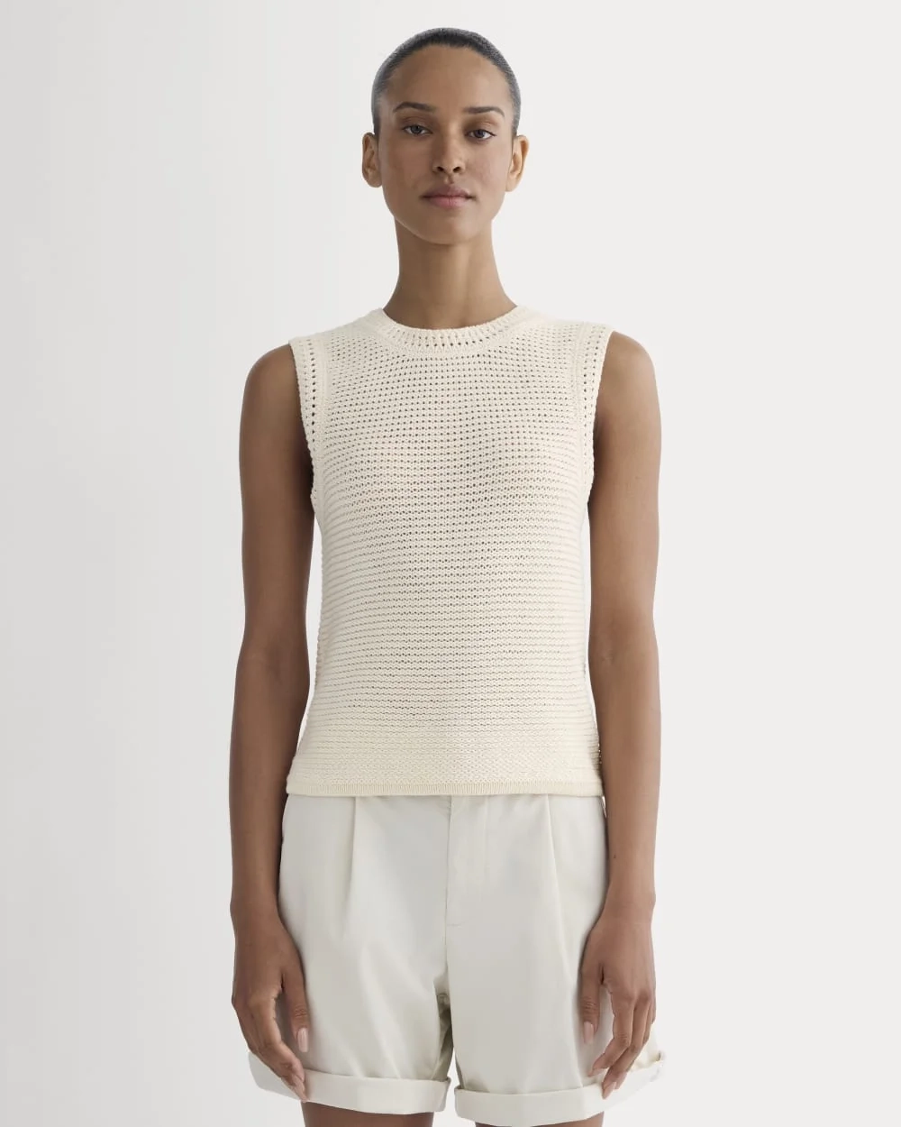 The Organic Cotton Open-Stitch Tank | Canvas