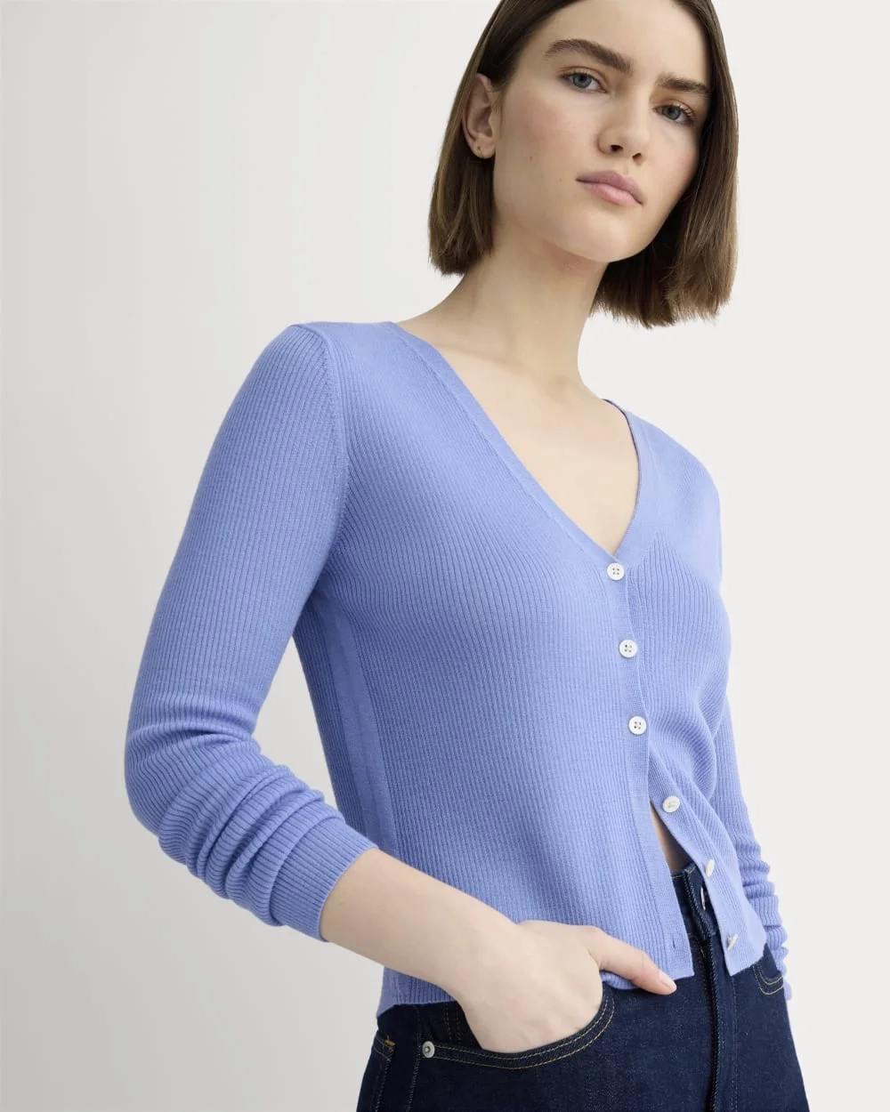 The Cardigan in Ultrasoft Merino | Bluebell (2)
