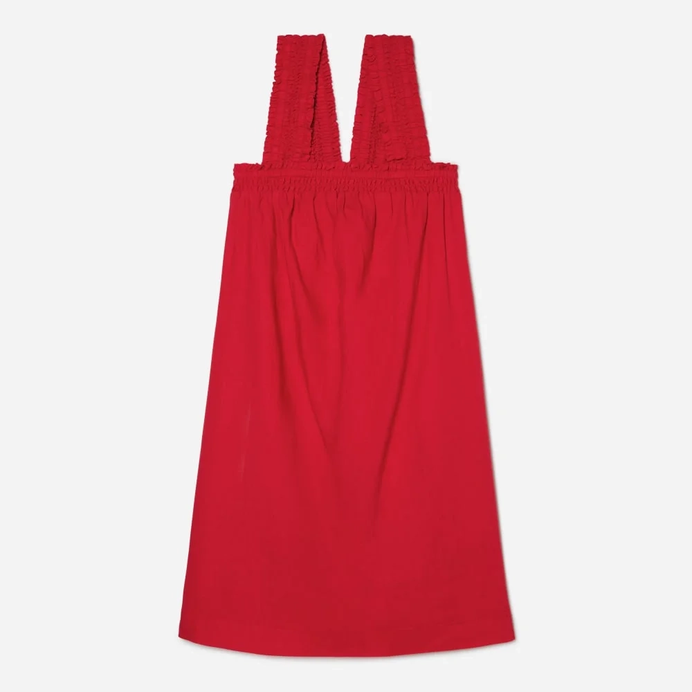 The Smocked Linen Dress | Goji Berry