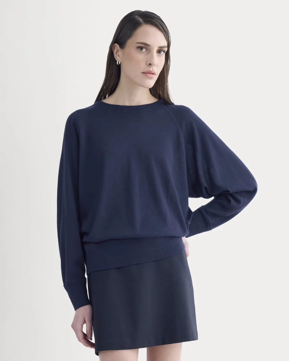Raglan Sweater in Ultrasoft Merino | Rich Navy (2)