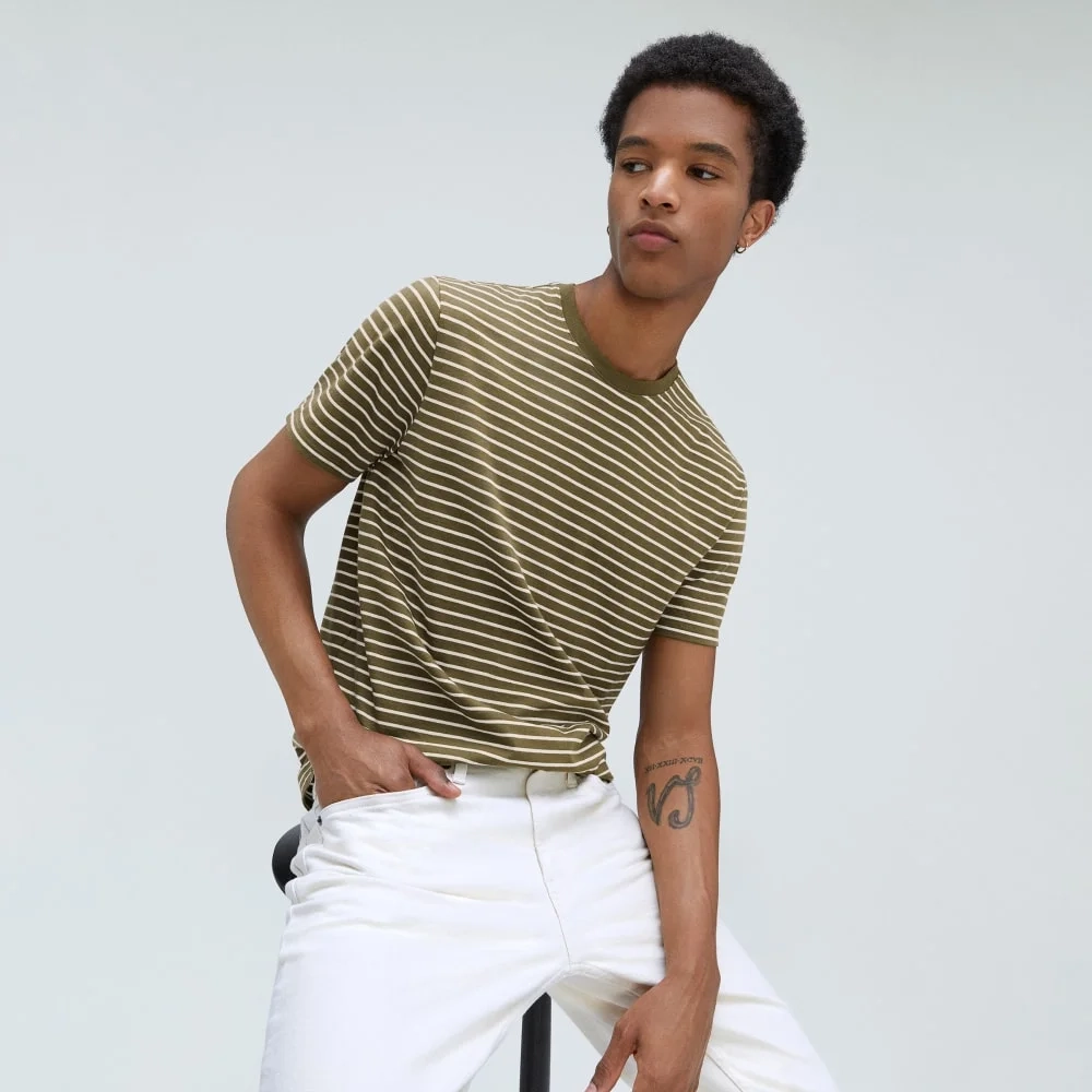 The Organic Cotton Crew | Olive / Canvas (2)