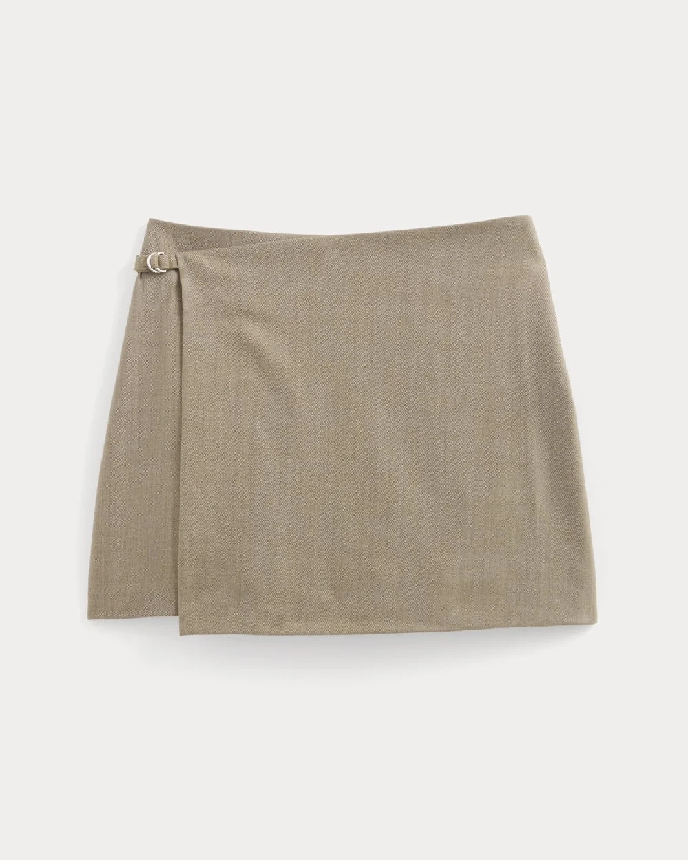 Wrap Mini Skort in Tailor Twill | Light Taupe (2)