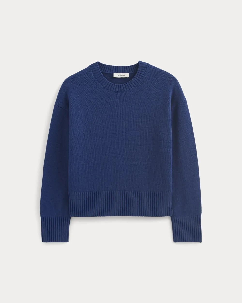 The Boxy Sweater in Everyday Cotton | Deep Lazuli Blue (2)