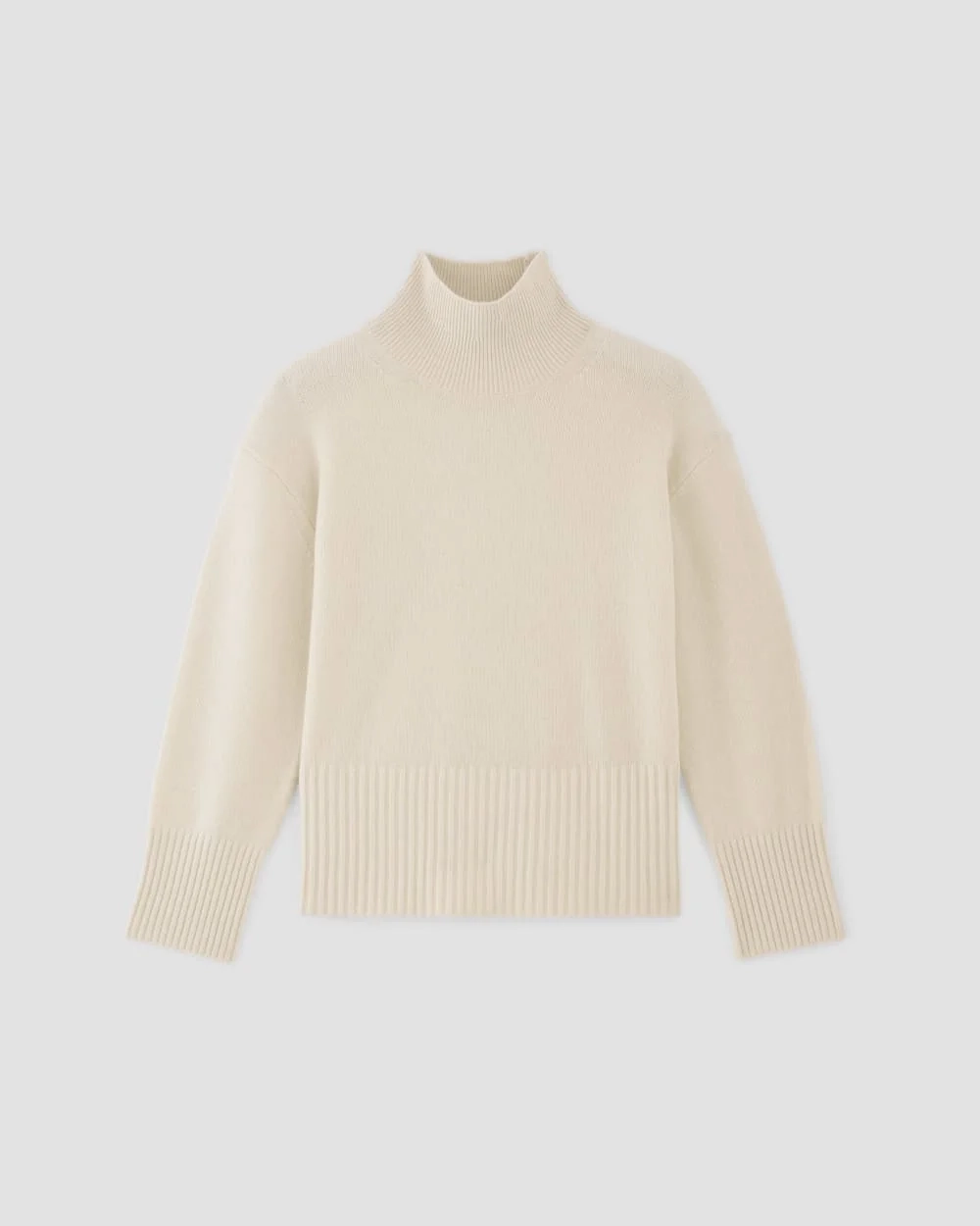 The Cashmere Oversized Turtleneck | Bone (3)