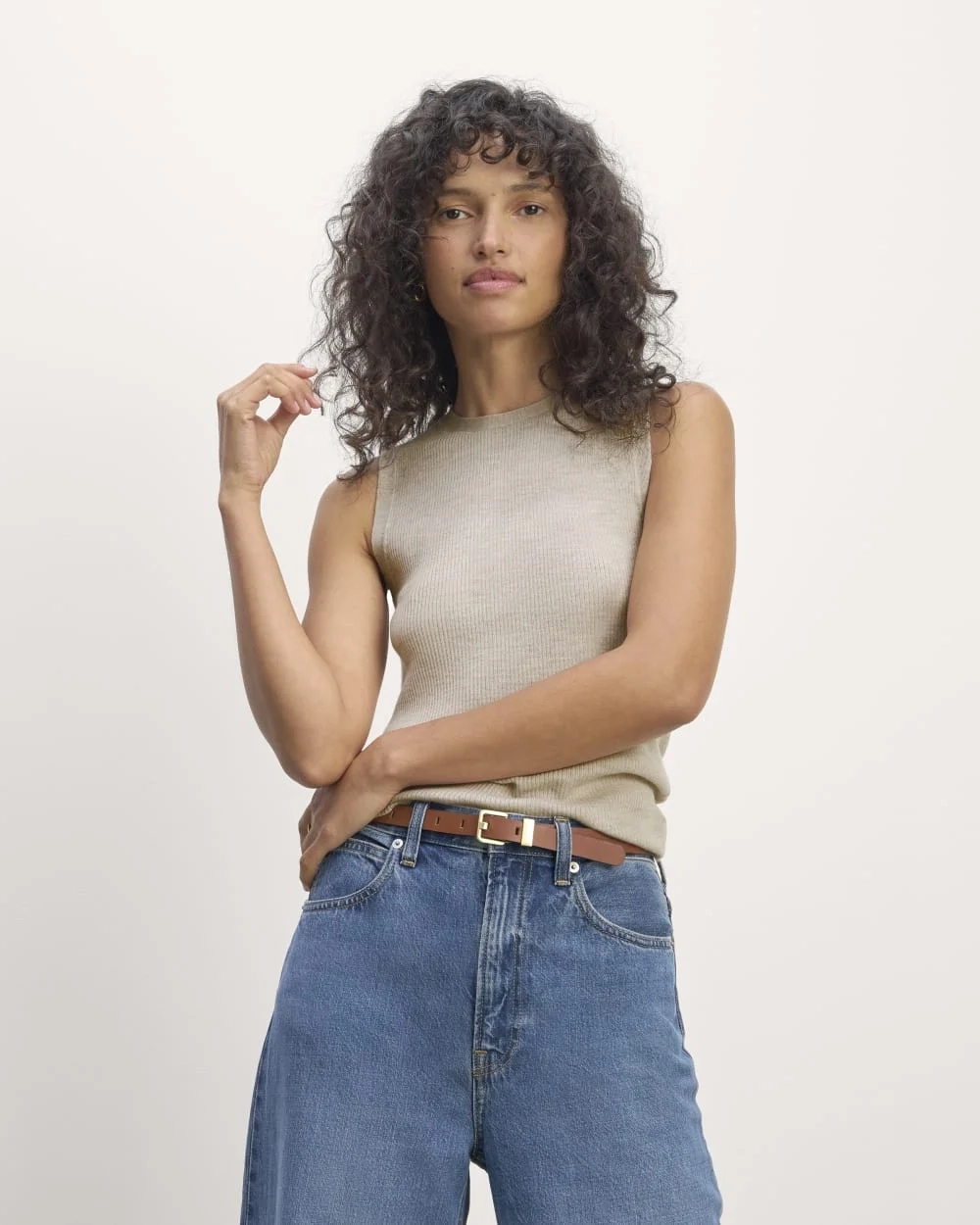 The Tank in Ultrasoft Merino | Heather Oatmeal