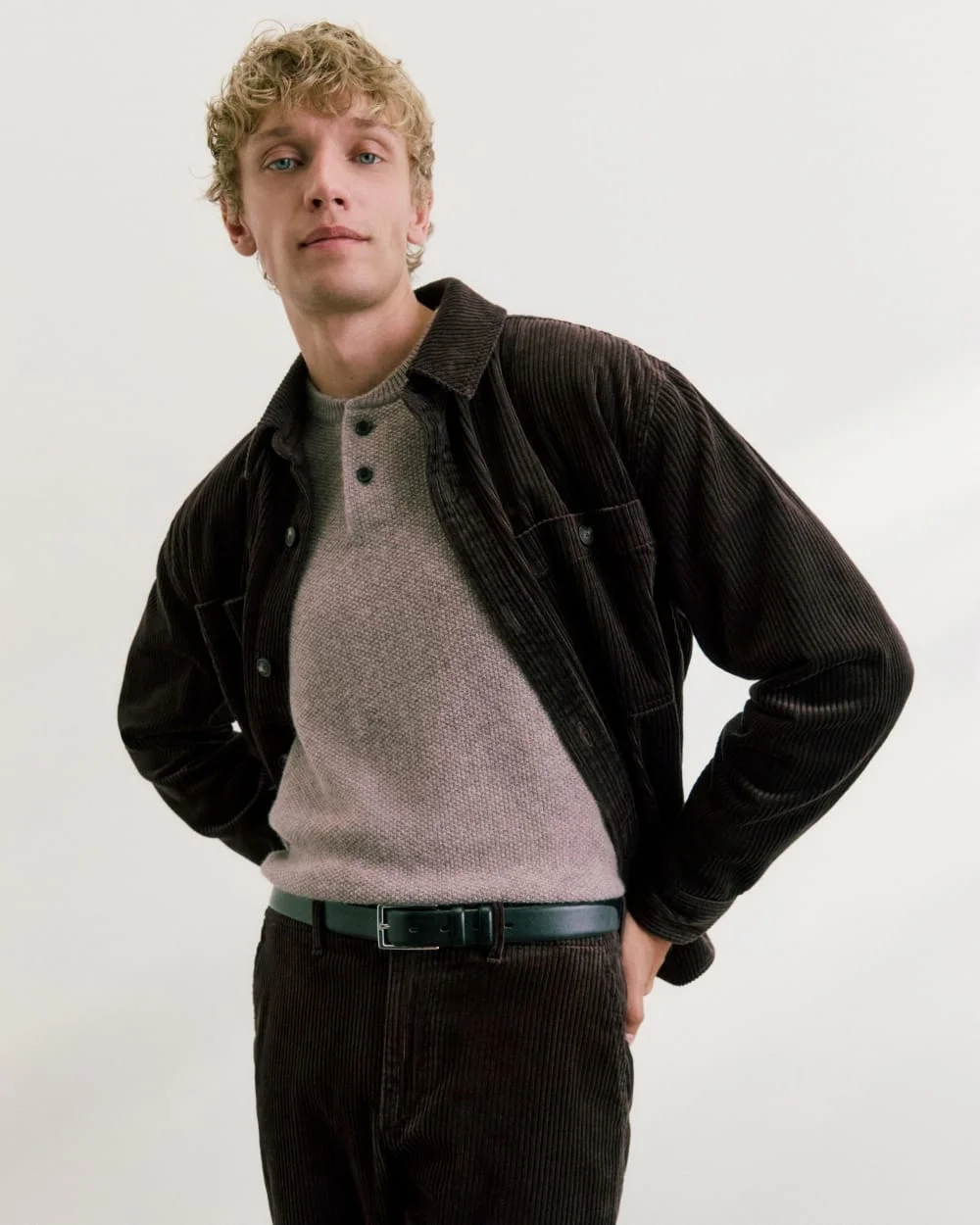 Wide Wale Corduroy Shirt | Dark Chocolate (3)