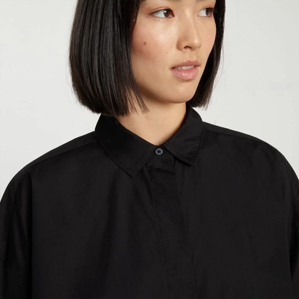 The Oversized Poplin Shirt | Black (2)