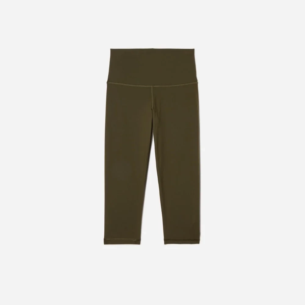 The Perform Cropped Legging | Dark Olive