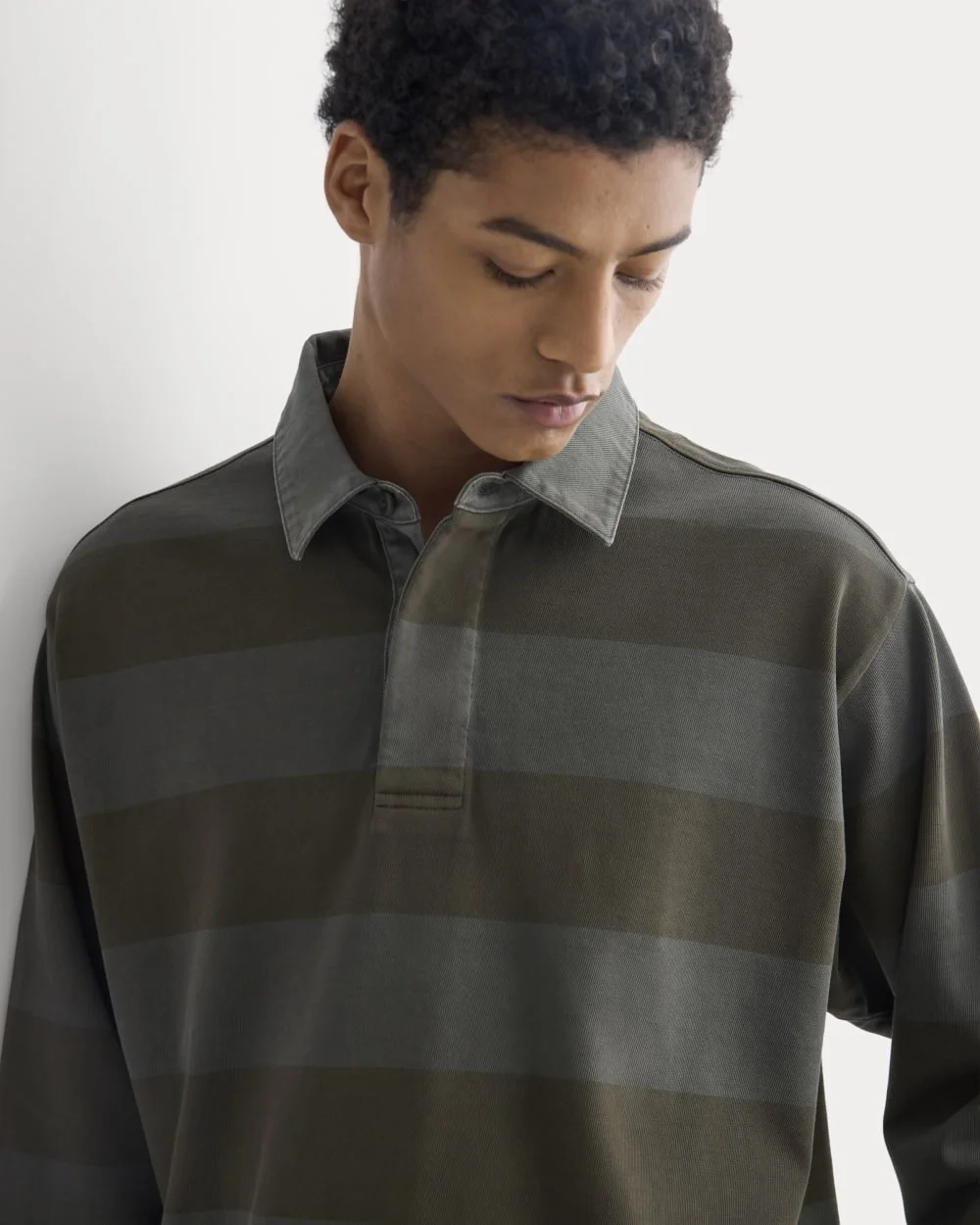 Vintage Rugby Pullover | Overdye Olive Night (2)