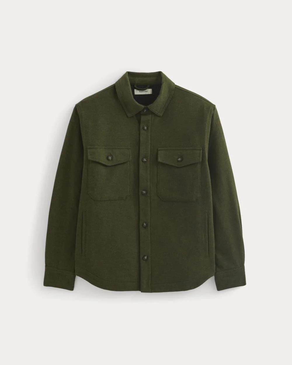 Heavyweight Waffle Twill Overshirt | Heathered Green (2)