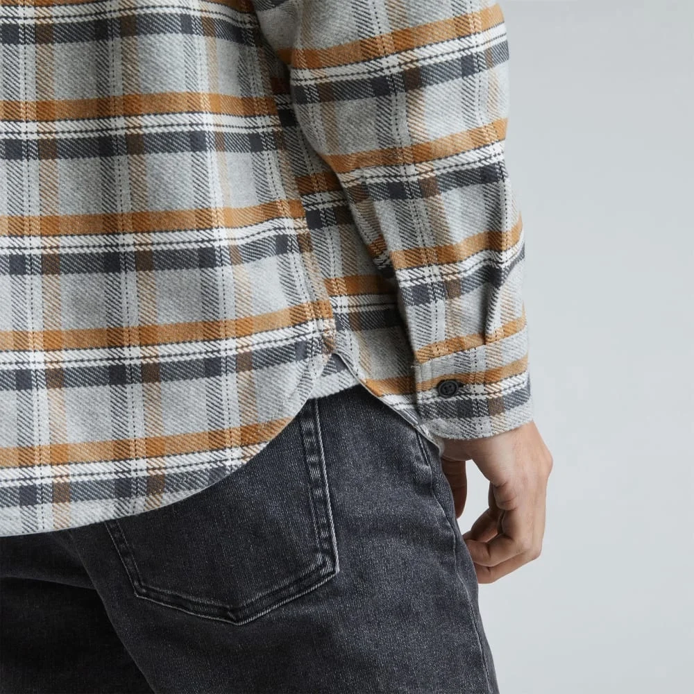 The Heavyweight Overshirt | Uniform | Tobacco Brown / Heather Grey Plaid (2)