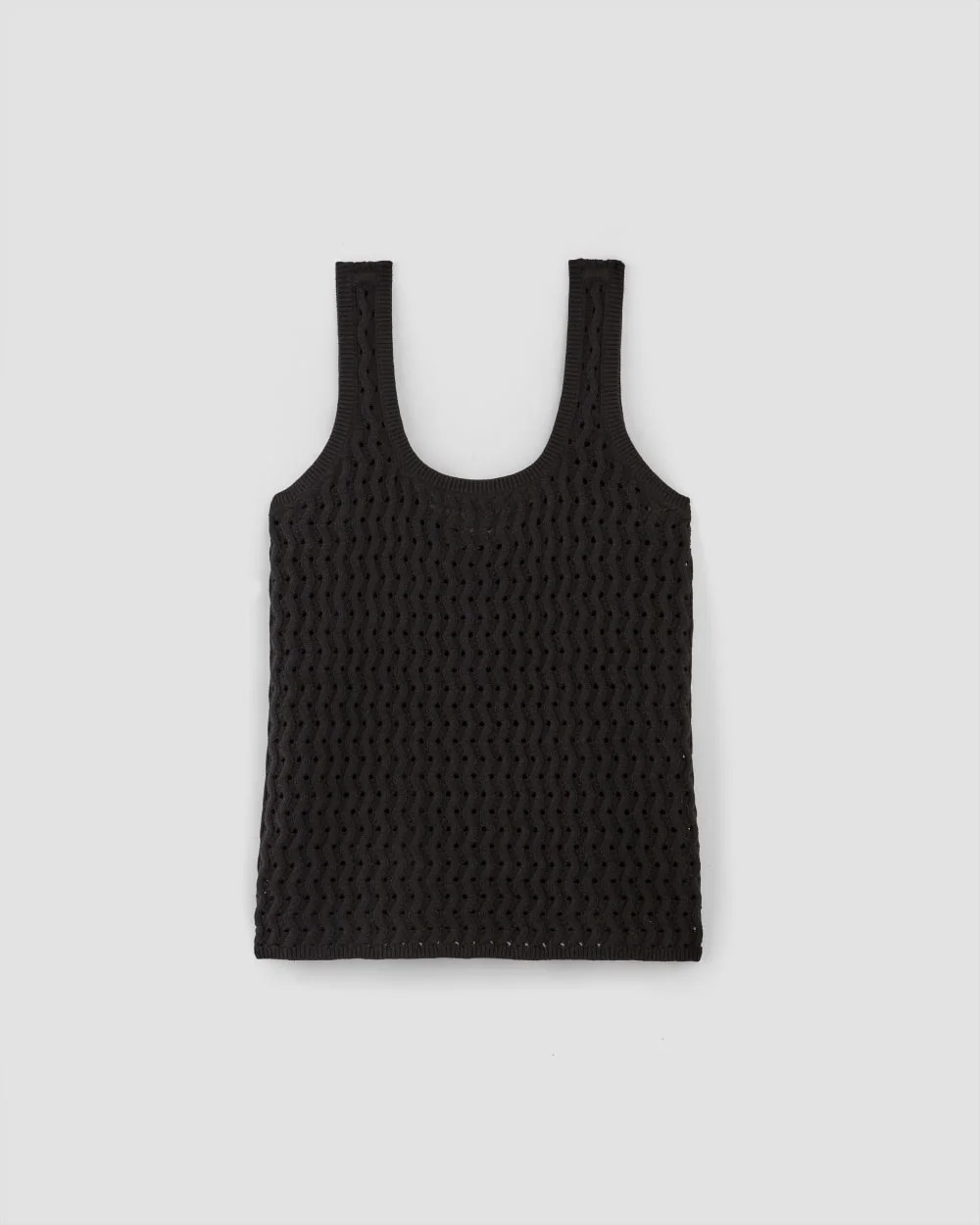 The Crochet Knit Tank | Black (2)