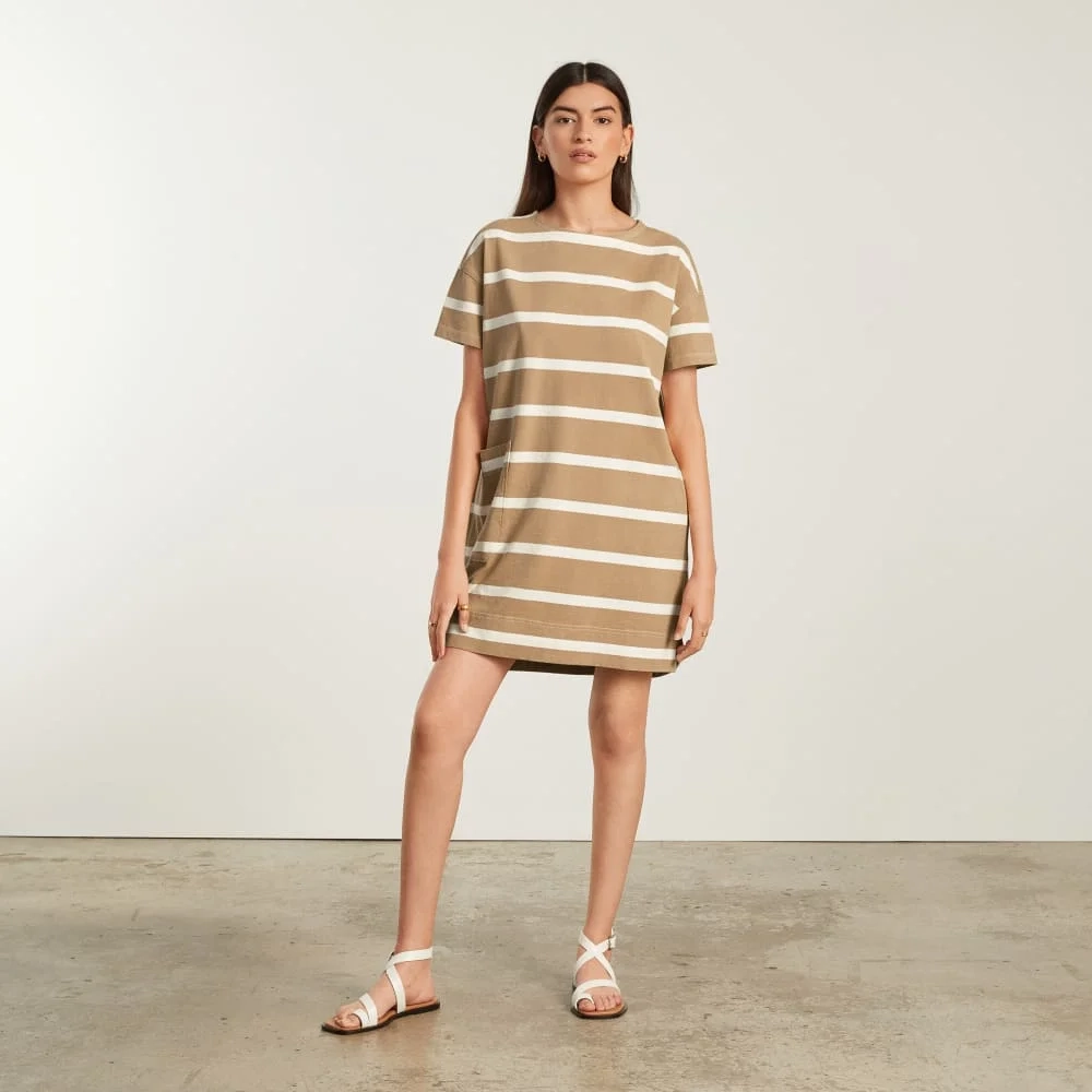 The Oversized Mariner Dress | Iced Coffee / Tan (2)
