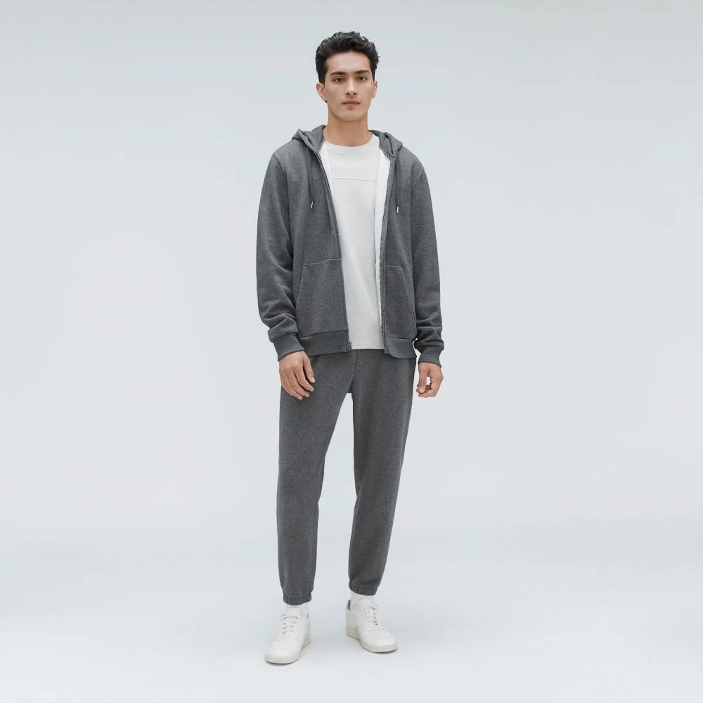 The Organic Track Full Zip | Dark Heather Grey (3)