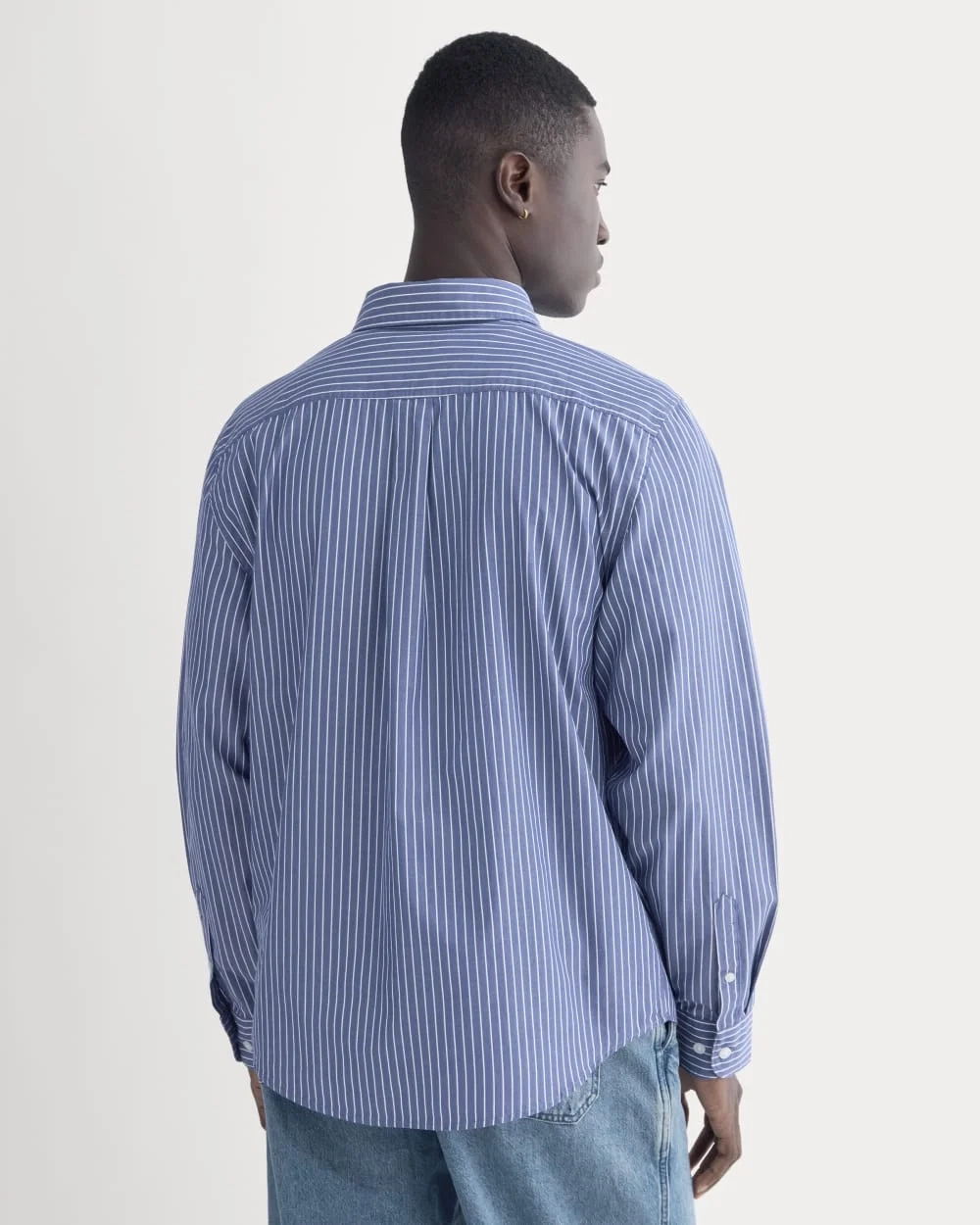 Washed Poplin Shirt | Mazarine Blue / Optic White (3)