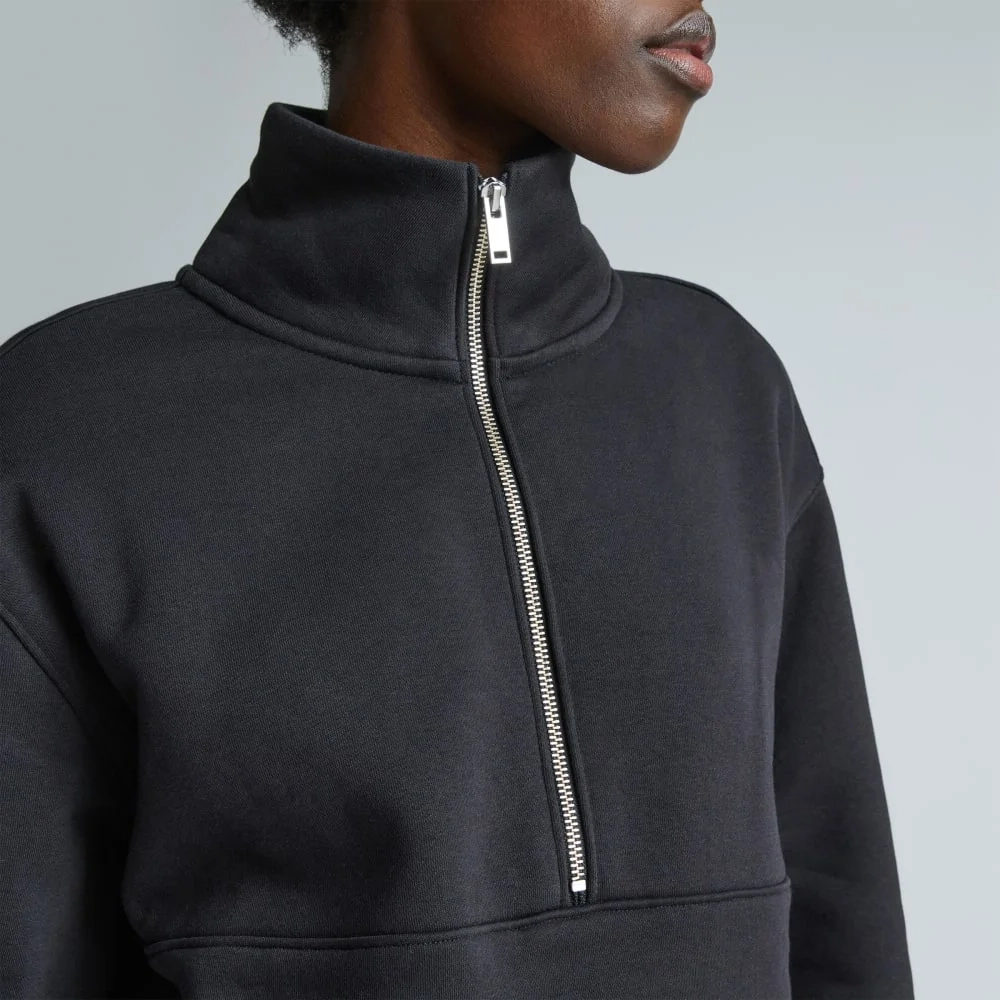 The ReTrack Half-Zip Sweatshirt | Black (2)