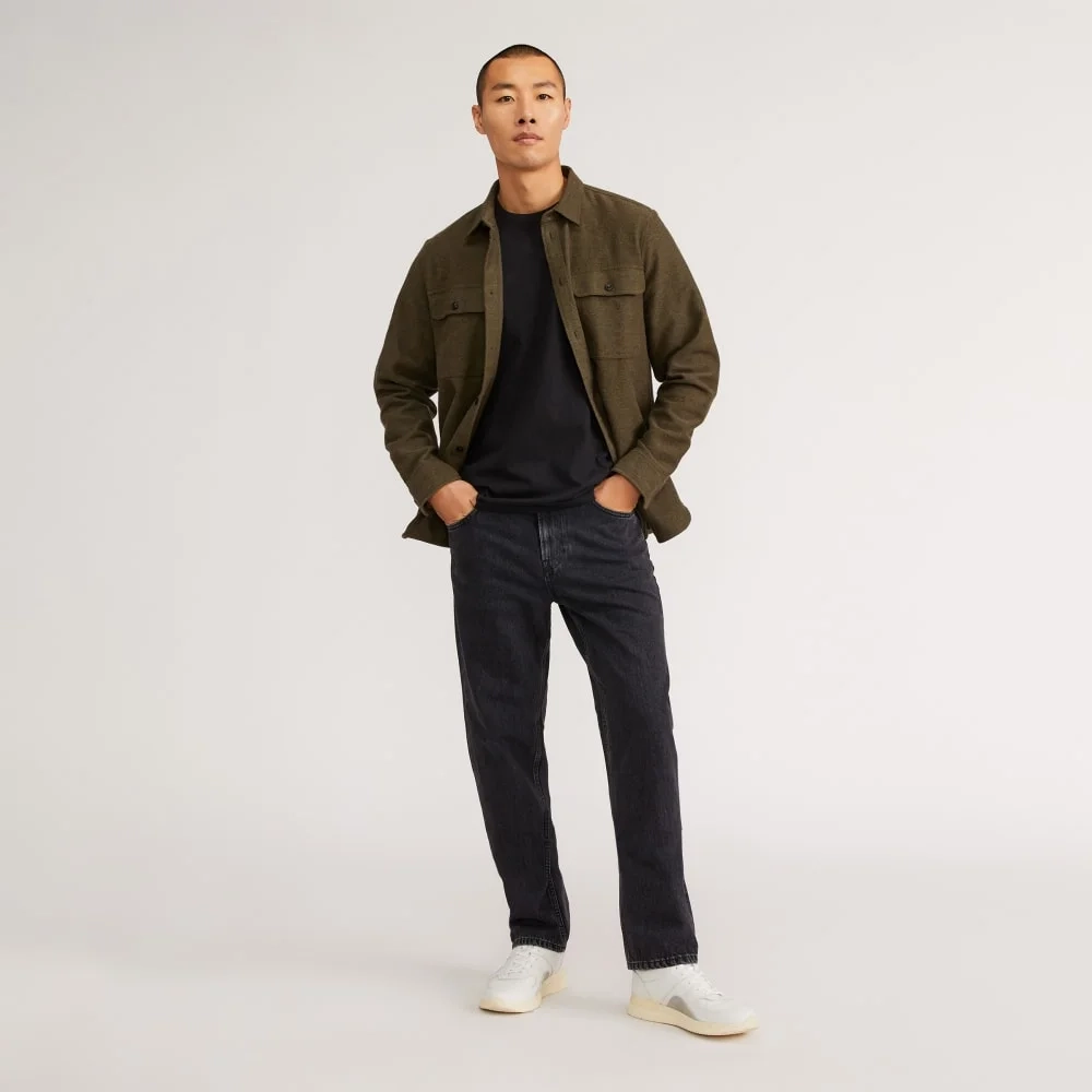 The Authentic Straight Jean | Washed Black
