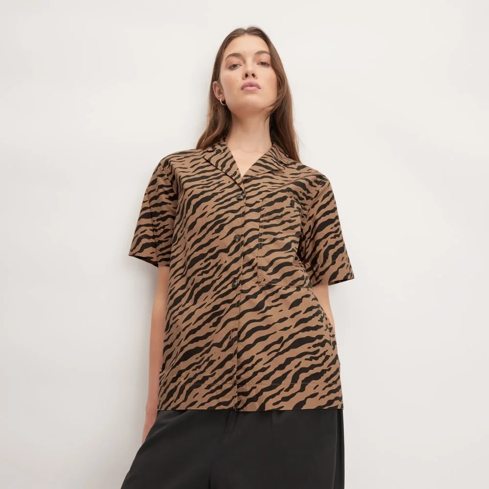The Poplin Shirt | Tiger Stripe Toasted Coconut (2)
