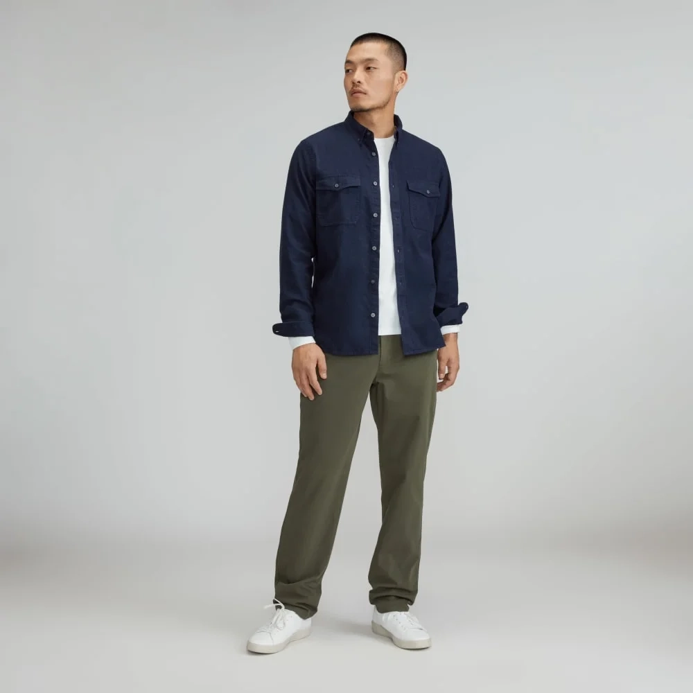 The Brushed Flannel Shirt | Heather Navy (2)