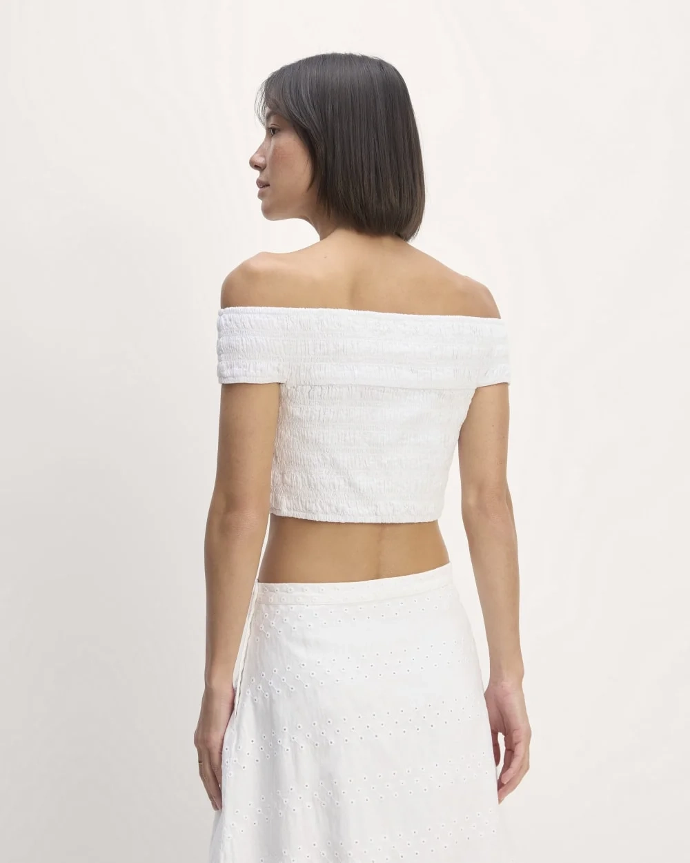 The Gauze Smock Top | White (2)