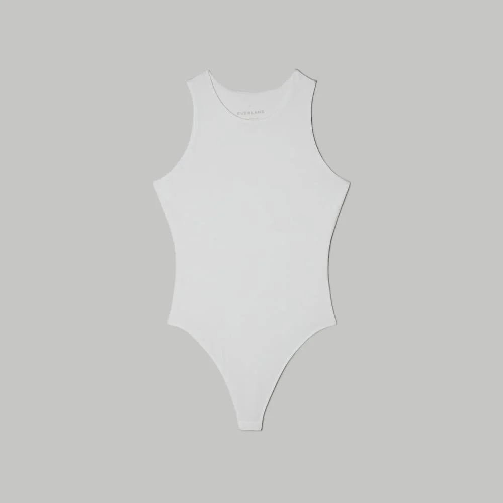 The Cutaway Tank Bodysuit | White | Thong (2)