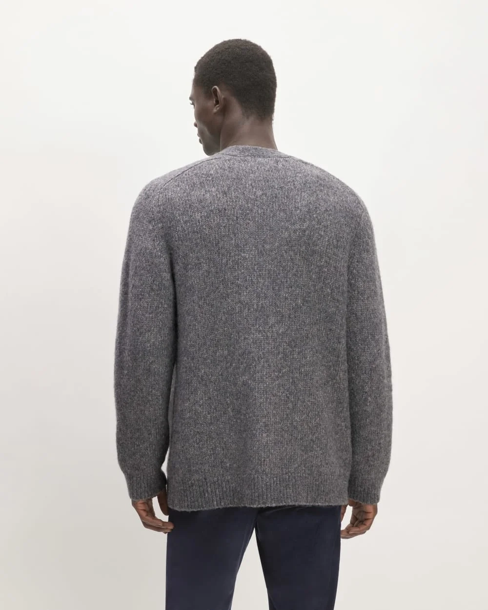 The Cloud Relaxed Cardigan | Heathered Dark Charcoal (4)