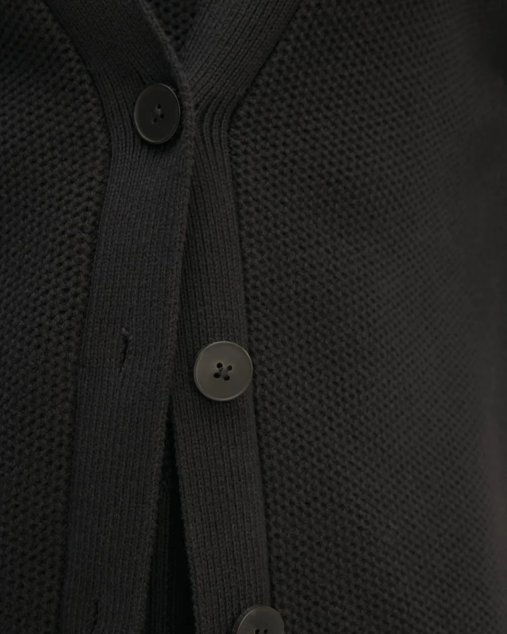 The Cotton Honeycomb Cardigan | Black (2)