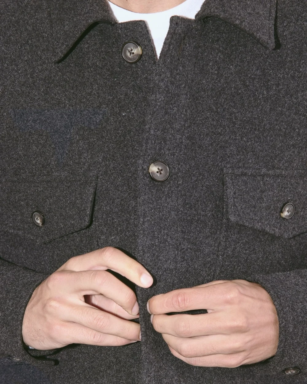 The Wool Overshirt | Heather Charcoal (2)
