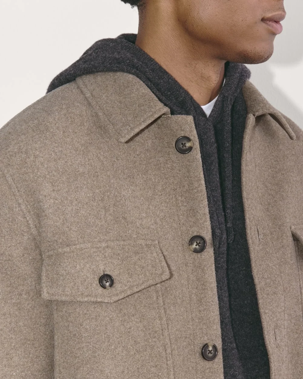 The Wool Overshirt | Heather Taupe (2)