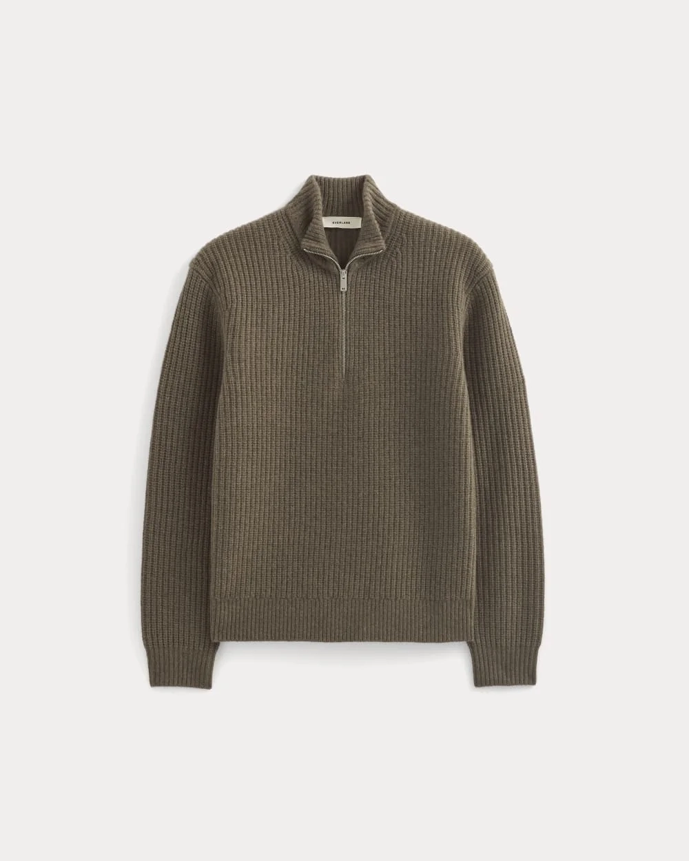 The Felted Merino Half-Zip Sweater | Heather Chocolate Martini (2)