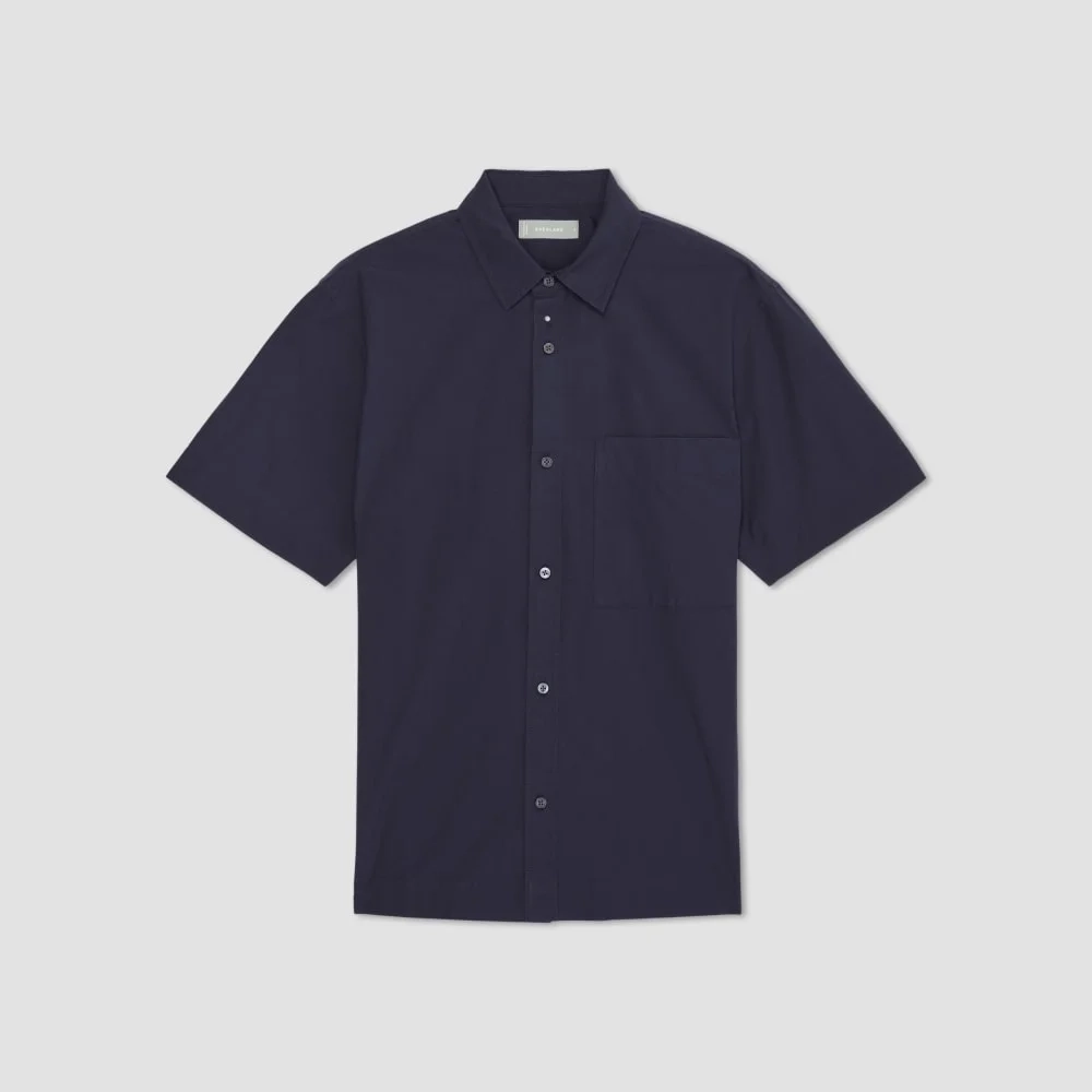 The Poplin Short-Sleeve Shirt | Deep Navy (2)