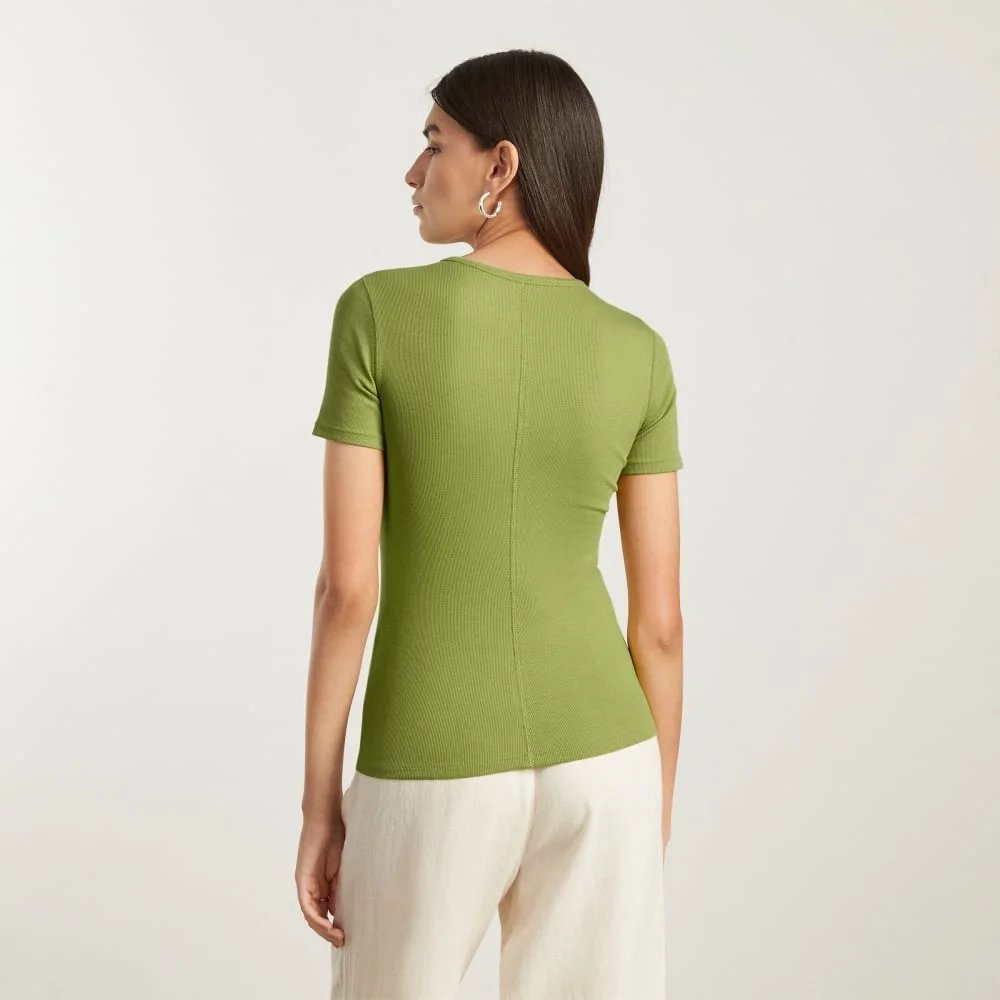 The Pima Micro-Rib Crew Tee | Pepper (2)