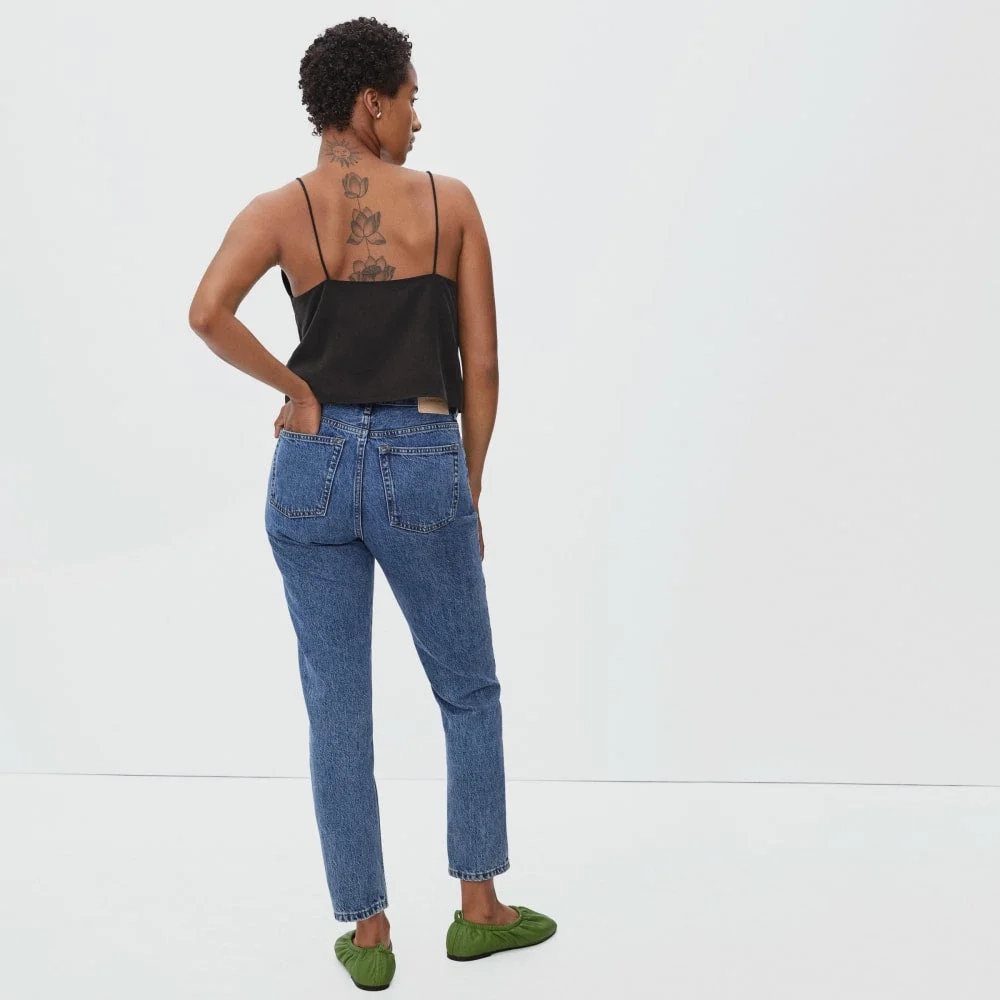 The Washable Silk Cropped Cami | Black (2)