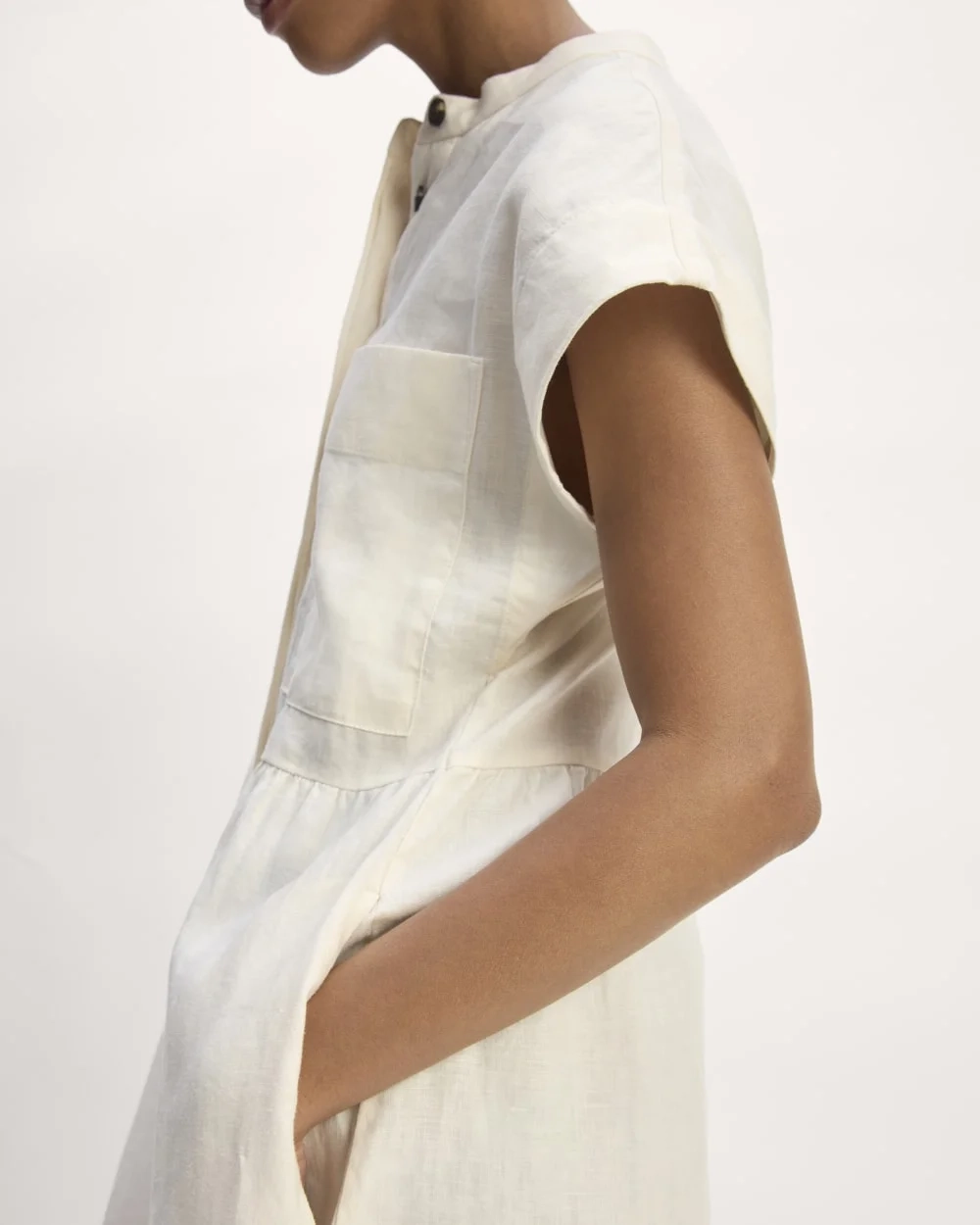 The Craft Dress in Linen | Bone (2)