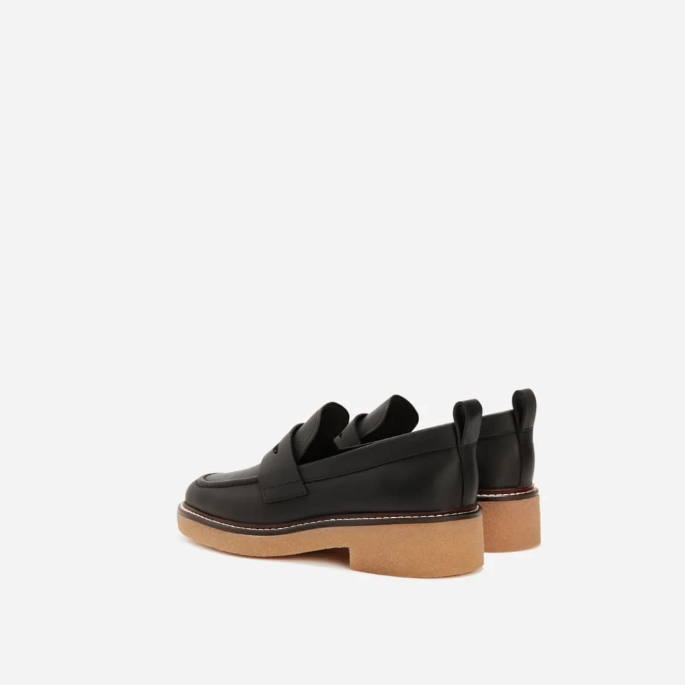 The Gum Sole Penny Loafer | Black (2)