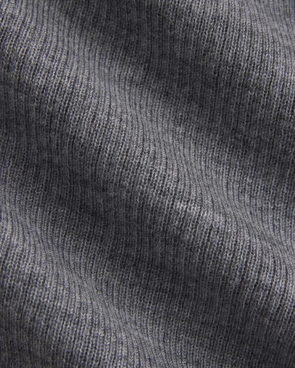 The Cropped Crew Top in Ultrafine Merino | Heather Mid Grey (2)