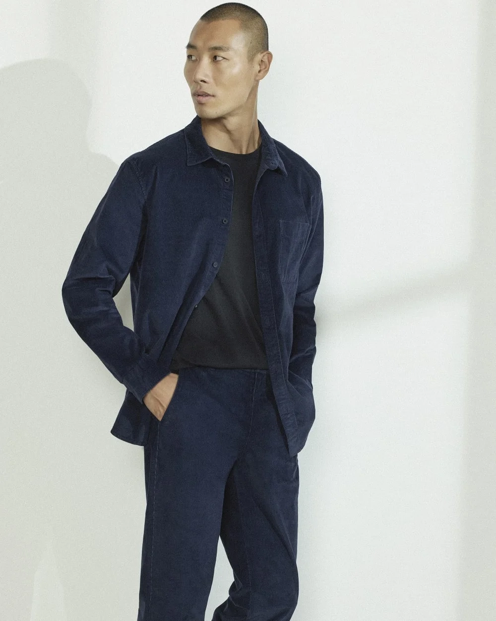 The Relaxed Corduroy Shirt  | Navy (3)
