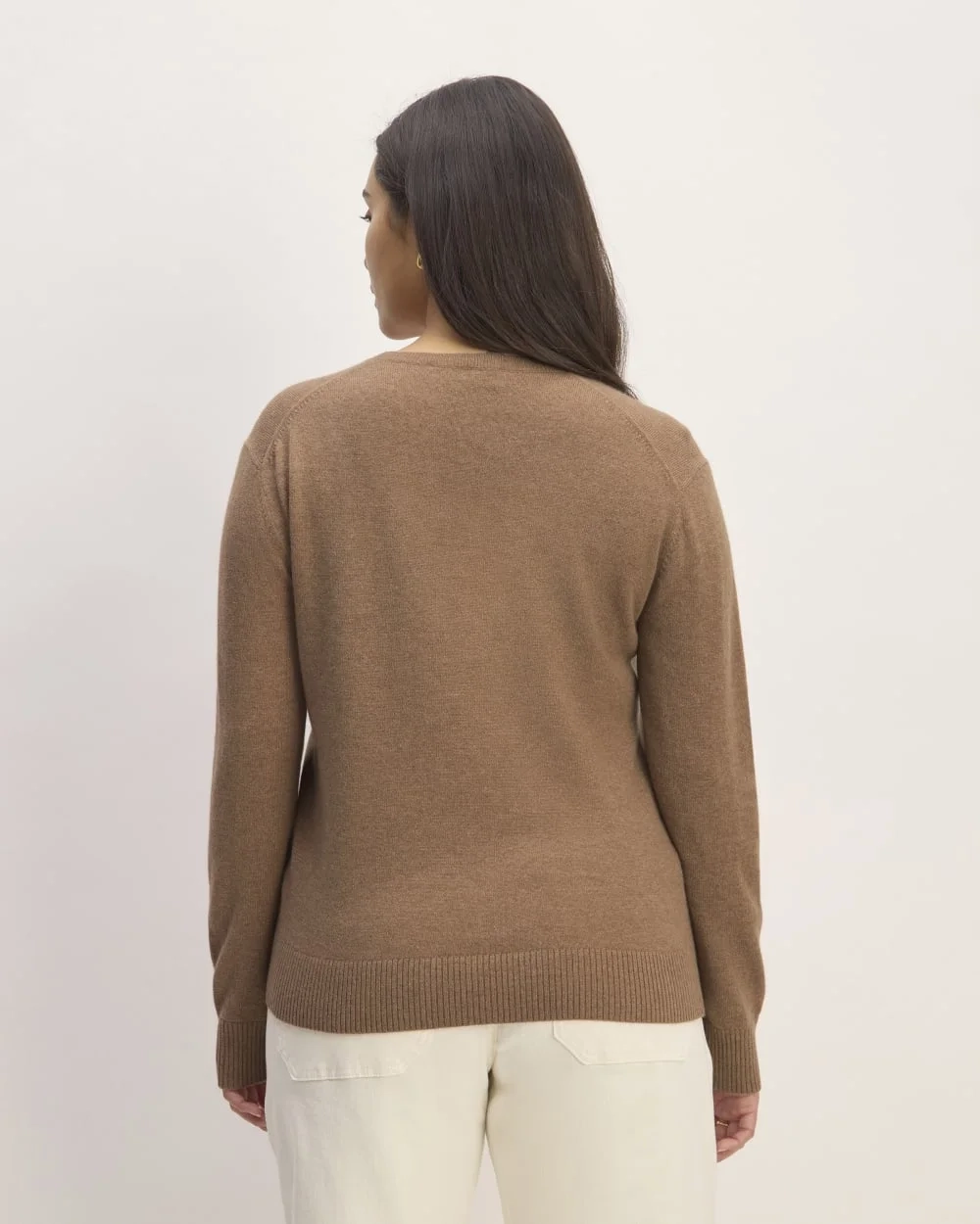 The Classic Crew in Cashmere | Heathered Brown (3)