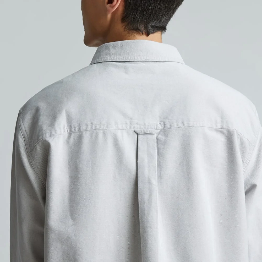 The Organic Oxford Relaxed Utility Shirt | Grey (2)