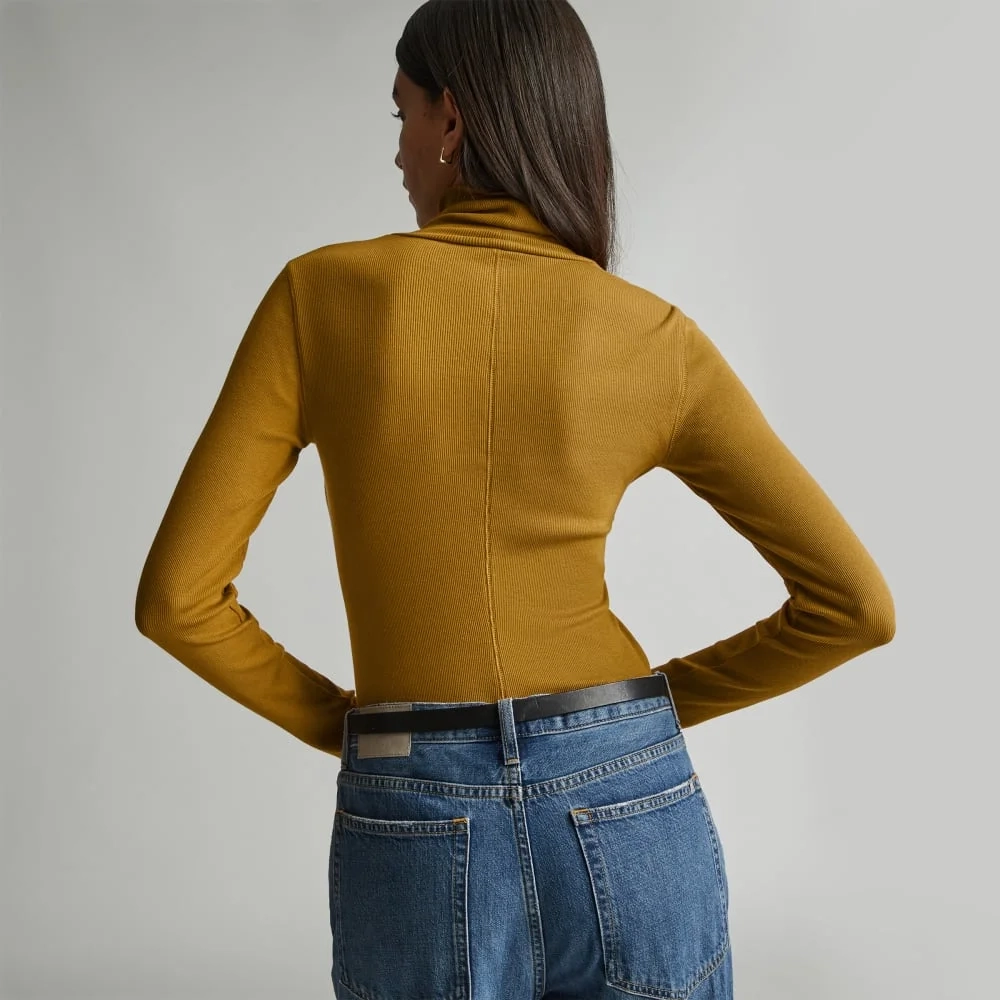 The Luxe Micro-Rib Turtleneck | Tapenade (2)