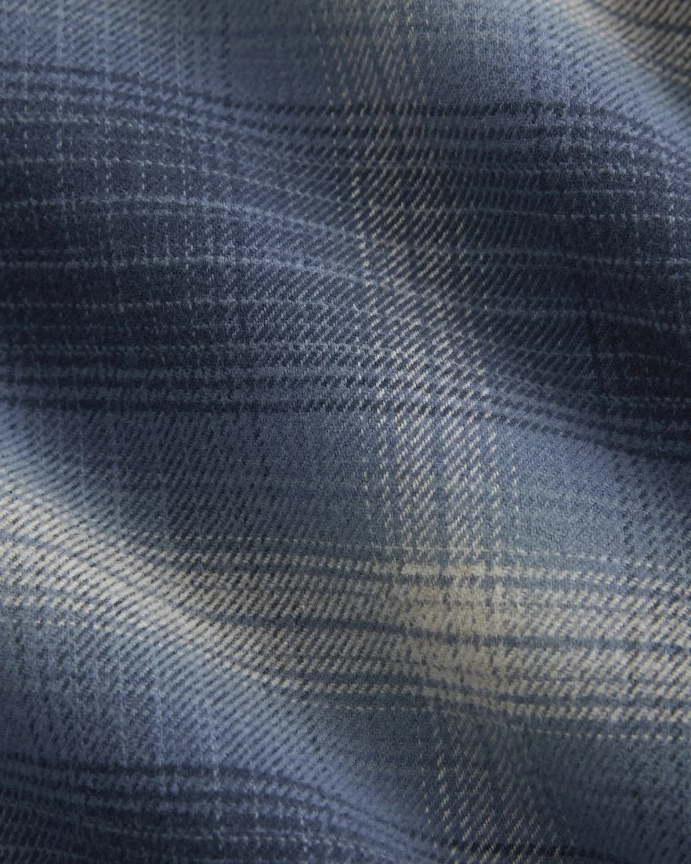 Brushed Flannel Shirt | Blue Ombre Plaid (2)