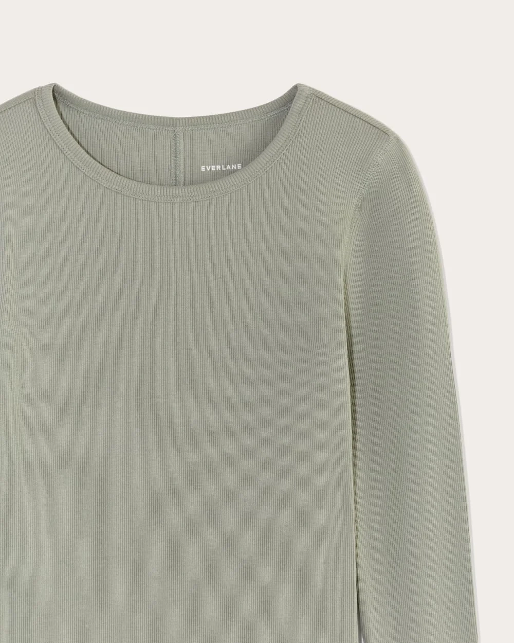The Luxe Rib Long-Sleeve Crew | Sage Green (2)