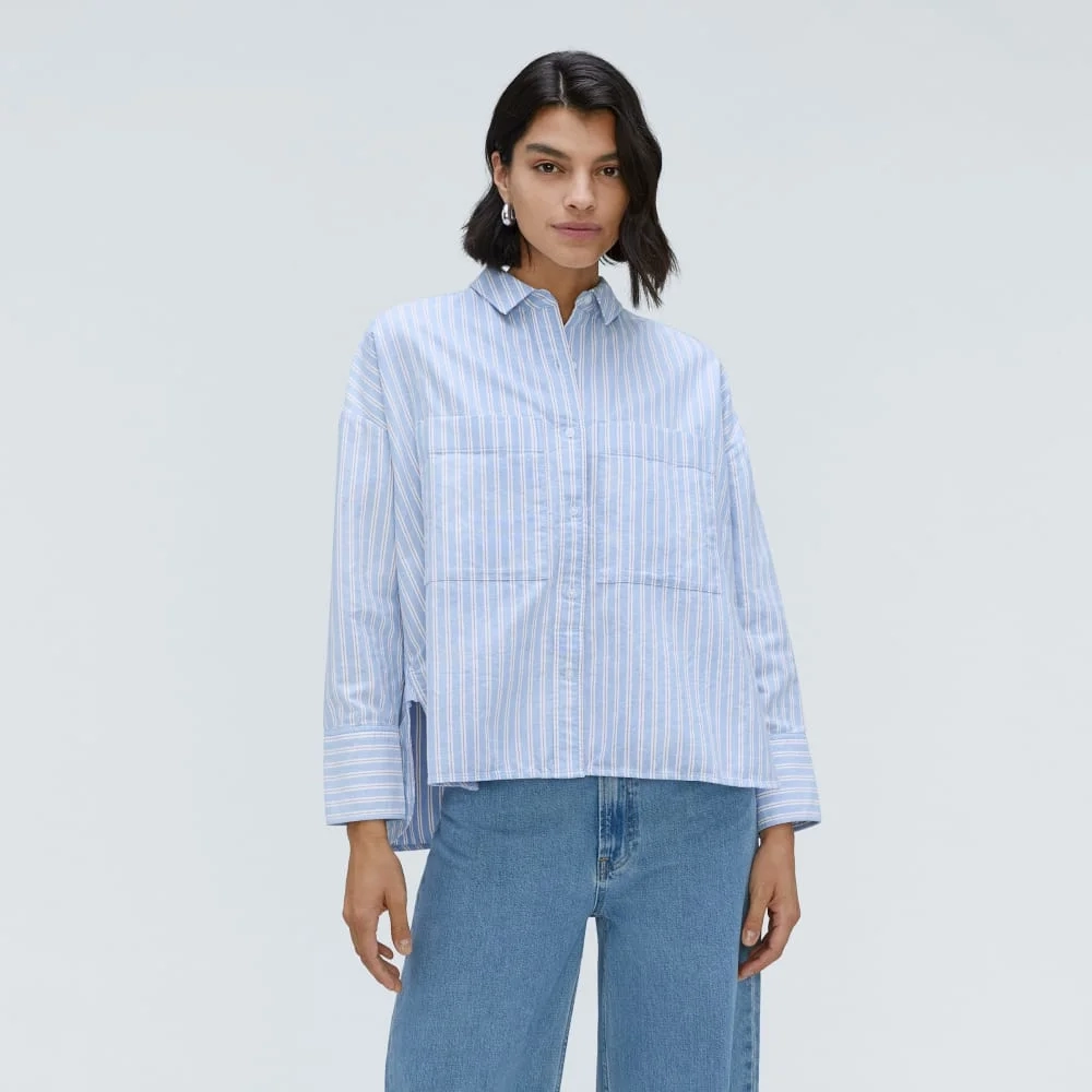 The Boxy Oxford | Sky / White (2)