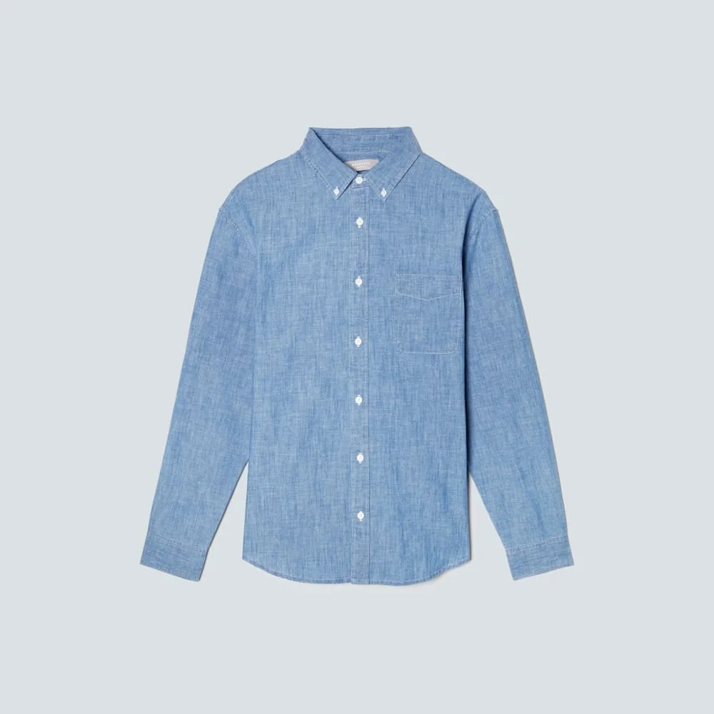 The Relaxed Organic Chambray Shirt  | Ivy Blue ReChambray (2)