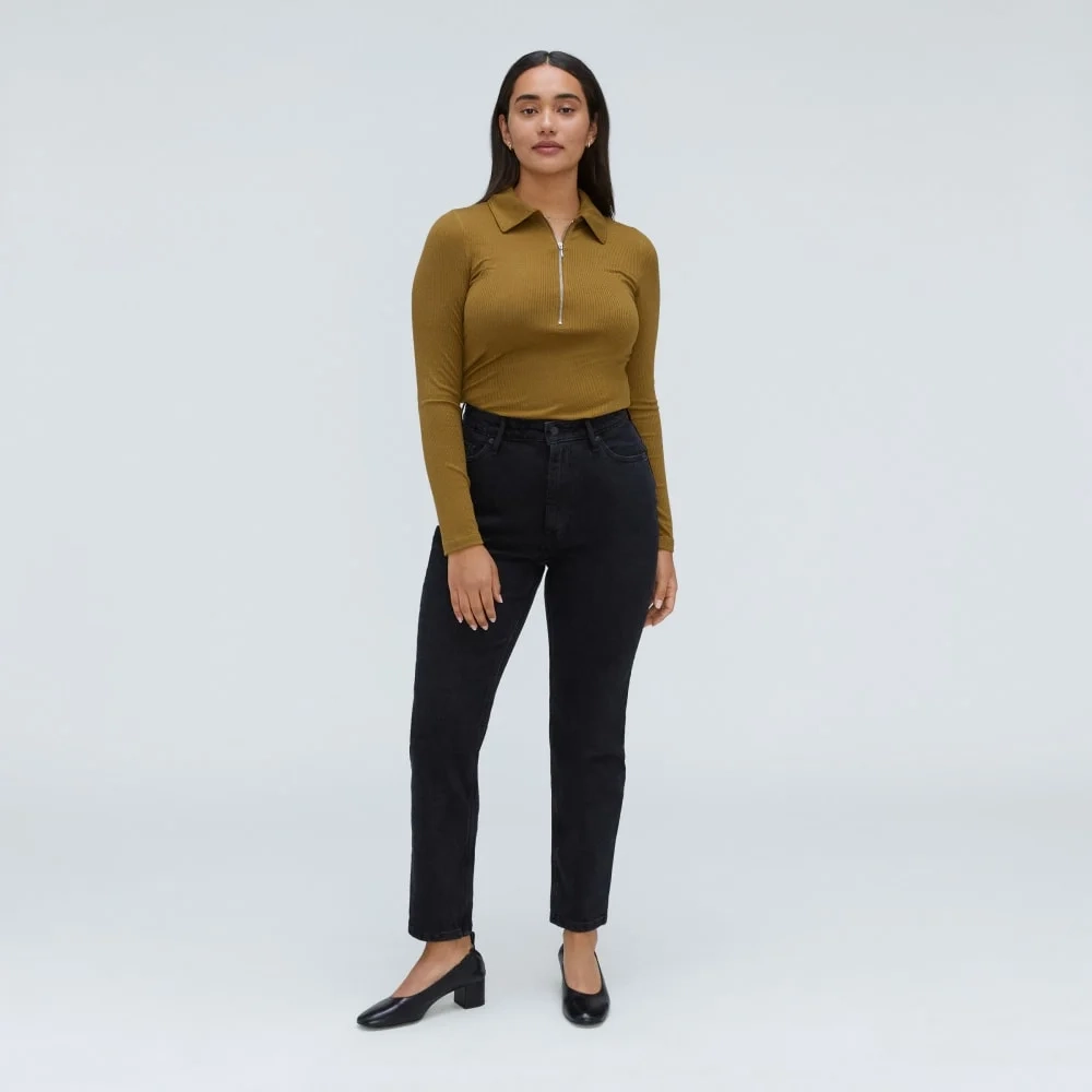 The Super-Soft Zip Polo | Tapenade (2)