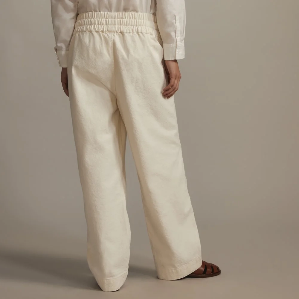 The Canvas Organic Cotton Pull-On Pant | Bone (2)