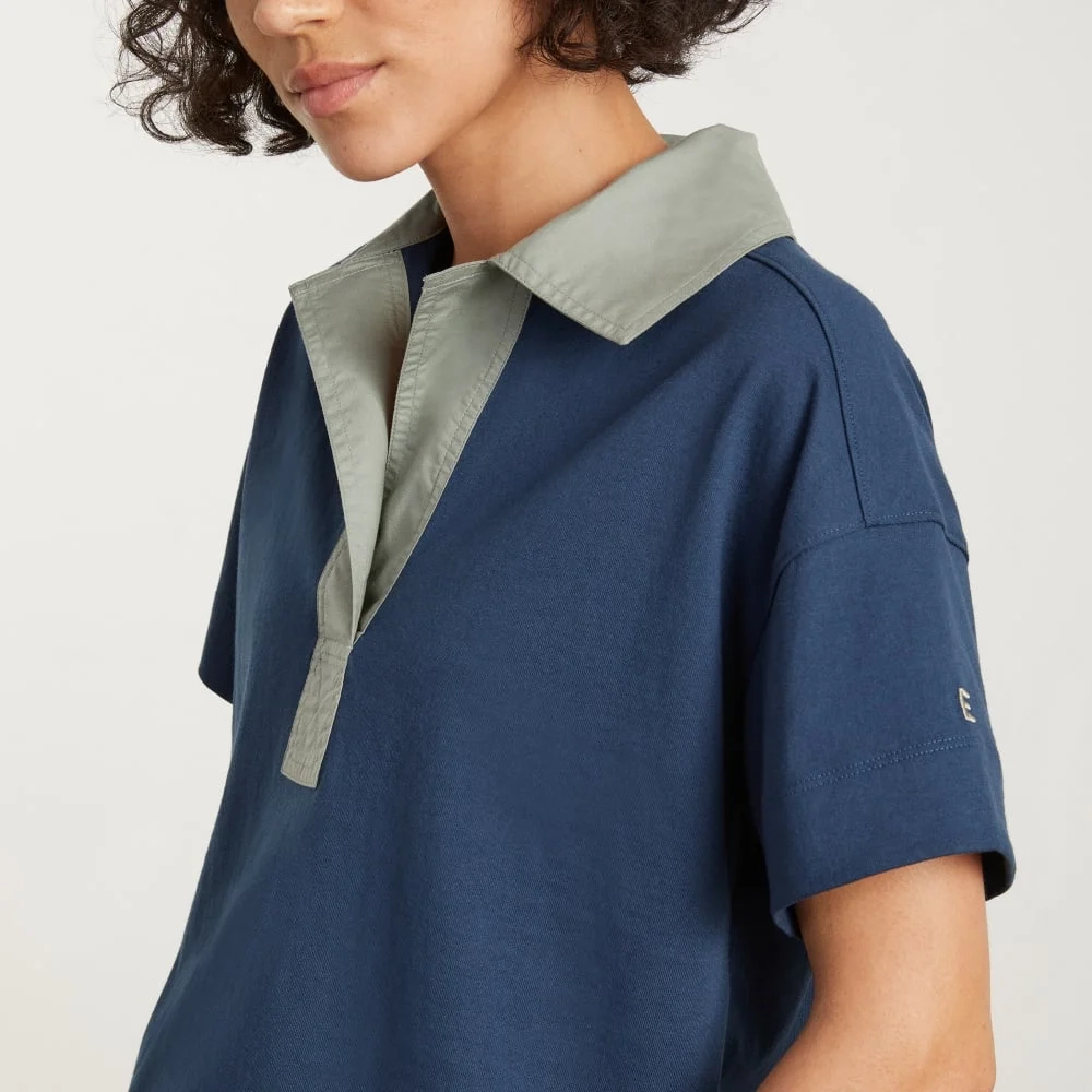 The Retro Jersey Polo | Atlantic / Smoke (2)